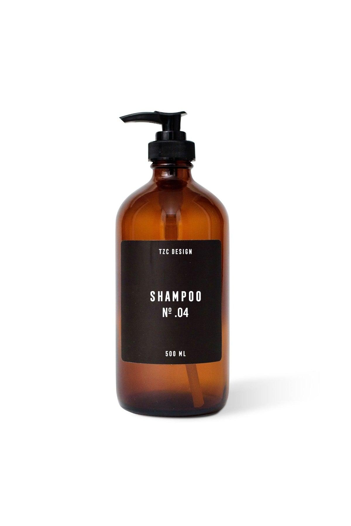 Amber Brown Glass Bottle Shampoo Shampoo 500