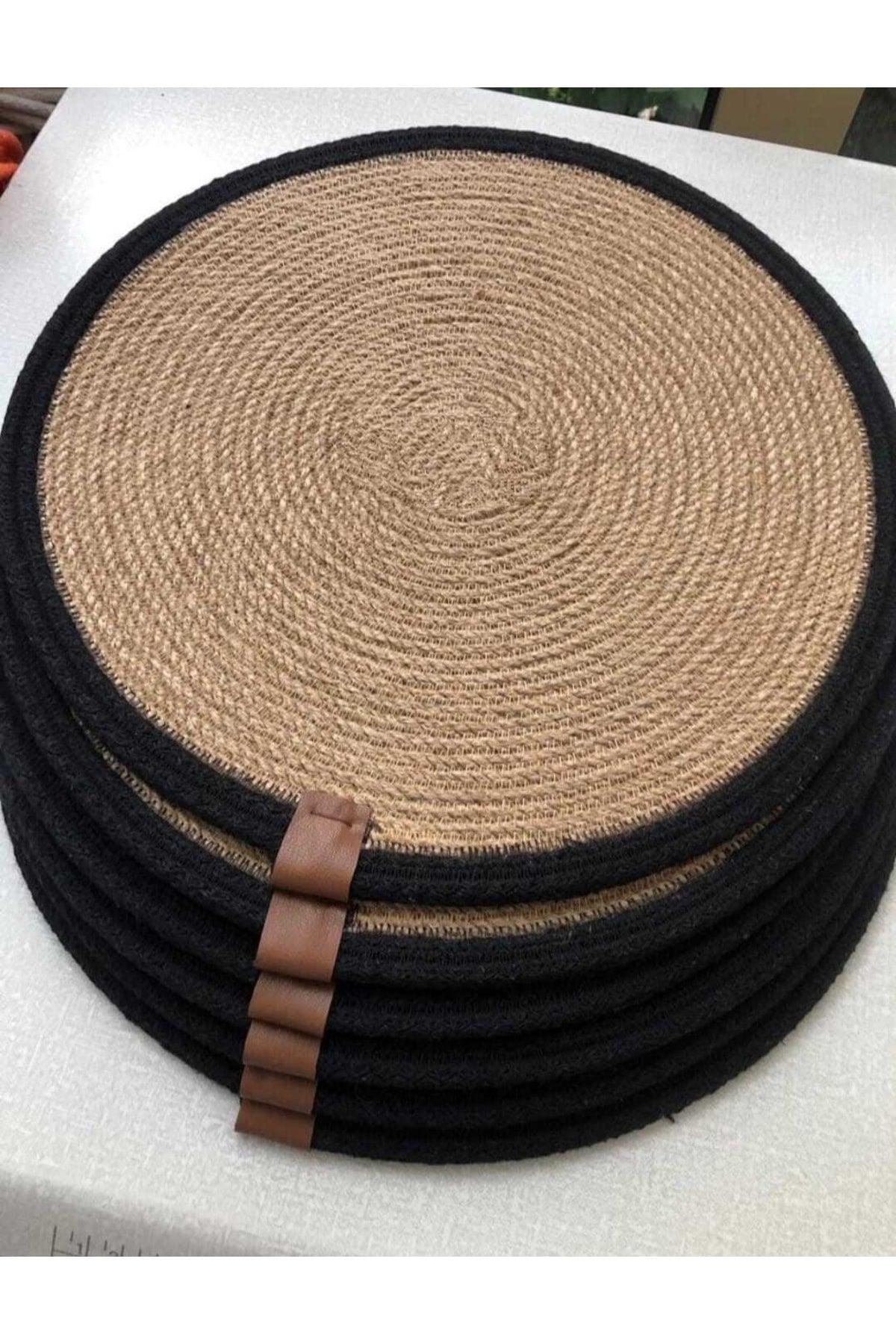 Placemat, Wicker Cover Set, 6 Pieces of Plate Mats Machine Stitched Jute 1st Quality - Swordslife