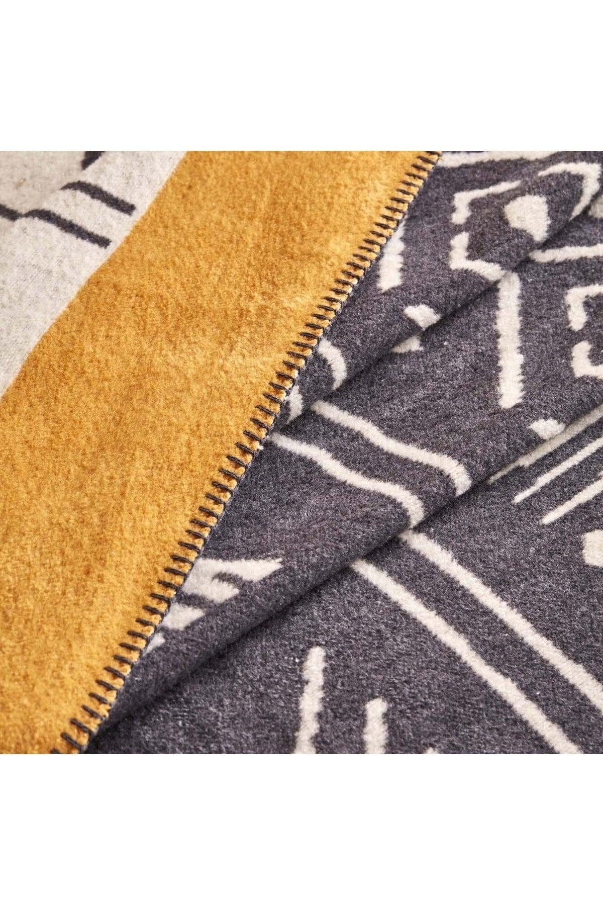 Anchal Cotton Single Blanket Anthracite (150x200 Cm) - Swordslife