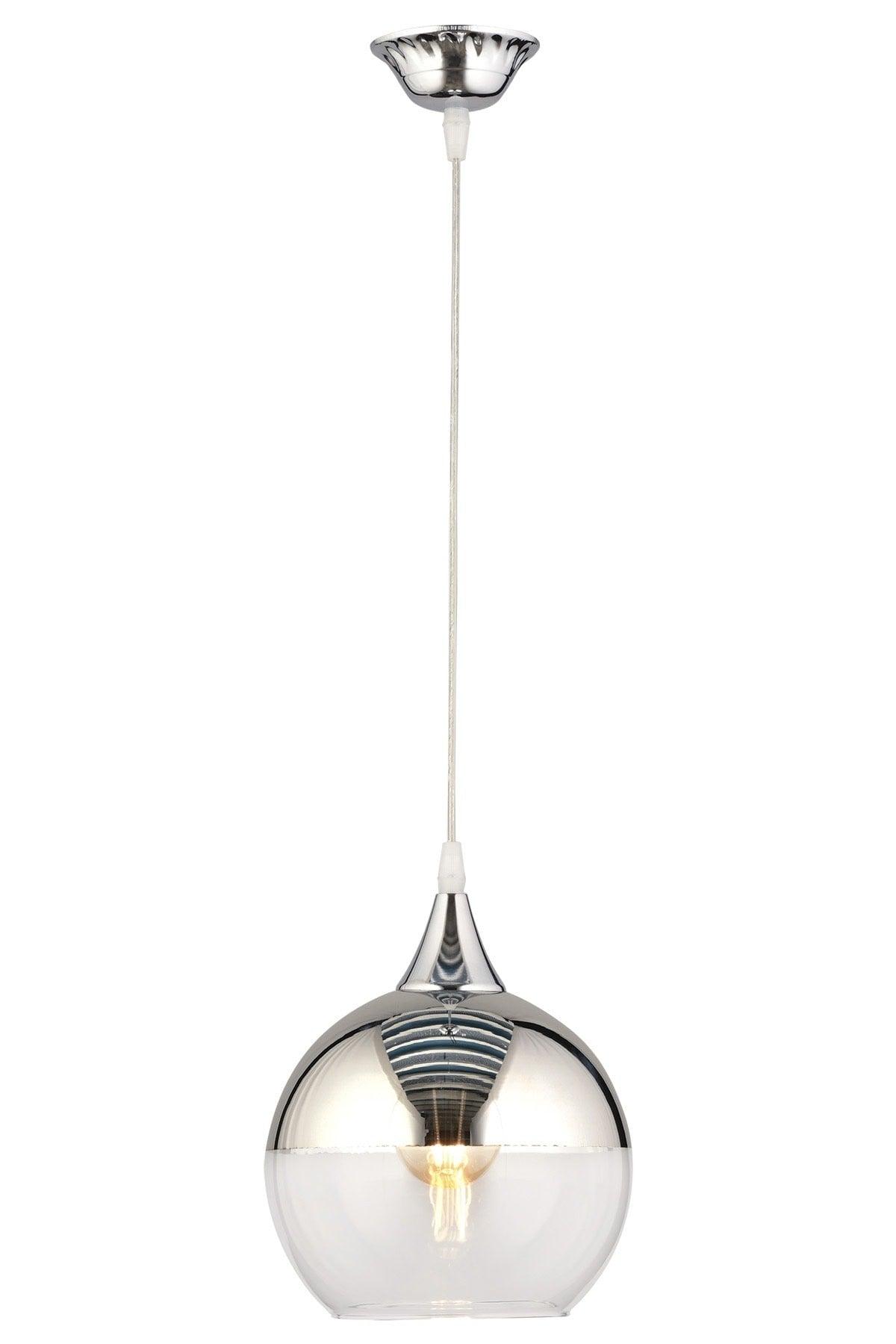 Anet Silver Glass Pendant Lamp Single Chandelier - Swordslife