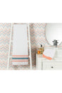 Annecy Bath Towel - White / Orange - 70x140 Cm - Swordslife