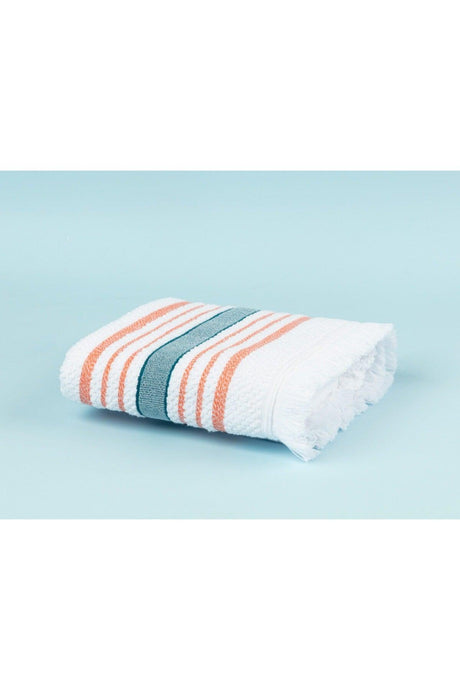 Annecy Face Towel - White / Orange - 50x70 Cm - Swordslife