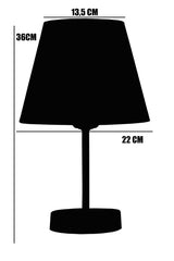 Anthracite Modern Double Bedroom Lampshade White Standing Table Lamp - Swordslife