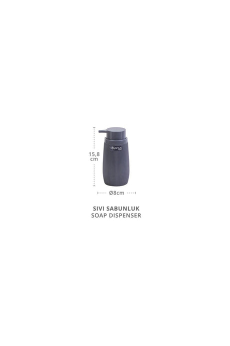 Anthracite Striped Liquid Soap Dispenser