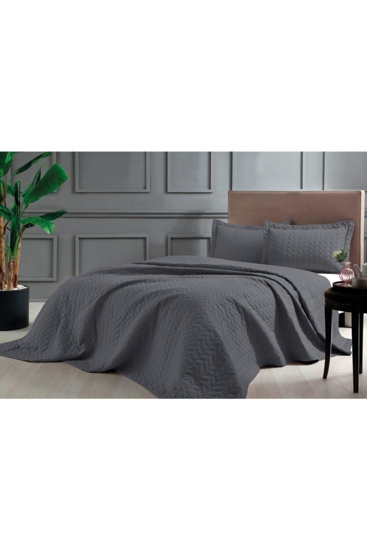 Anthracite Glory Double Bedspread Set - Swordslife