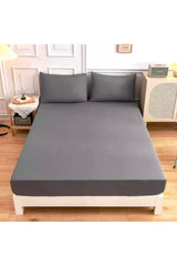 Anthracite Colored 100% Cotton Combed Cotton Single/Double Elastic Bed Sheet (7 DIFFERENT SIZES) - Swordslife