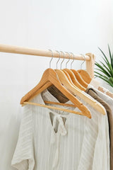 Garment Hanger Natural Wooden Leg Clothes Hanger Wardrobe Rack 125x86x38 Cm - Swordslife