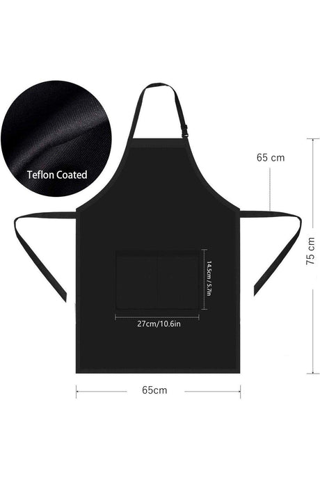 Apron Chef Cook Waiter Apron with Halter Neck Stain Resistant Apron with Pocket - Swordslife