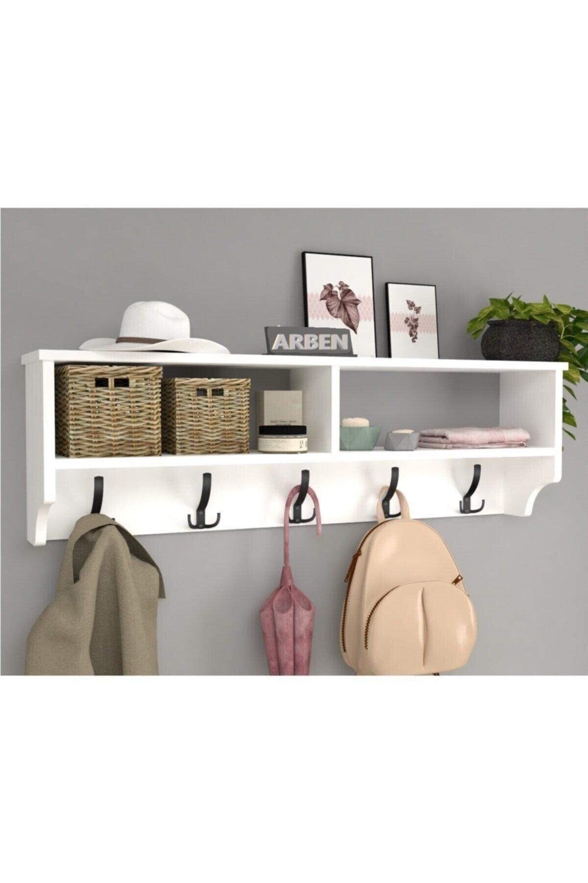 Arbentedarik Coat Rack Wall Hanger Clothes Hanger Wall Hanger With Shelf 120 Cm - Swordslife