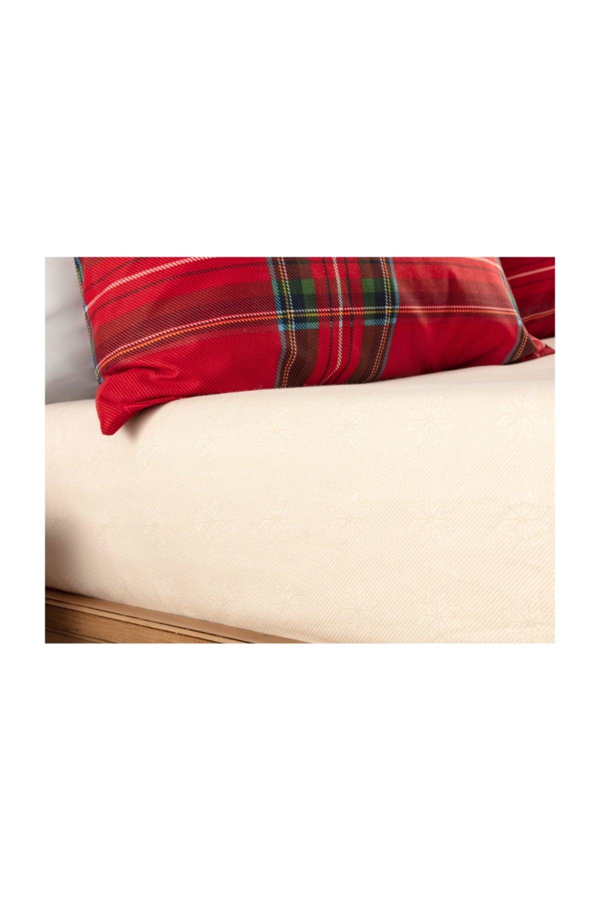 Arcachon Flannel Double Duvet Cover Set - Red - Swordslife