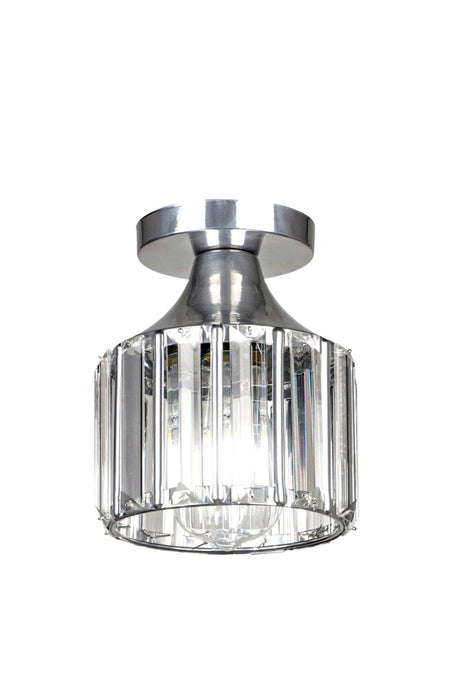 Arel Crystal Ceiling Mount Single Chandelier Chrome - Swordslife