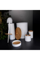 Arow Acryl Bambu Badezimmer Wc Set 5 Li Seifenbürste Set - Swordslife