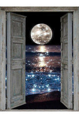 Art Moonscape Behind Door Diamond Mosaic Painting / Beadwork 45x60cm E20202175m - Swordslife
