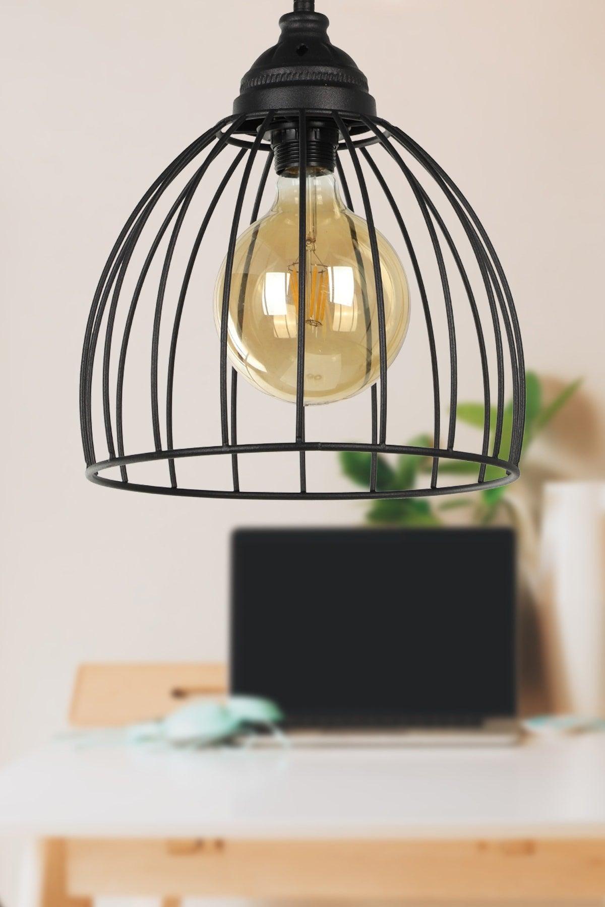 Eser Single Chandelier Black - Swordslife