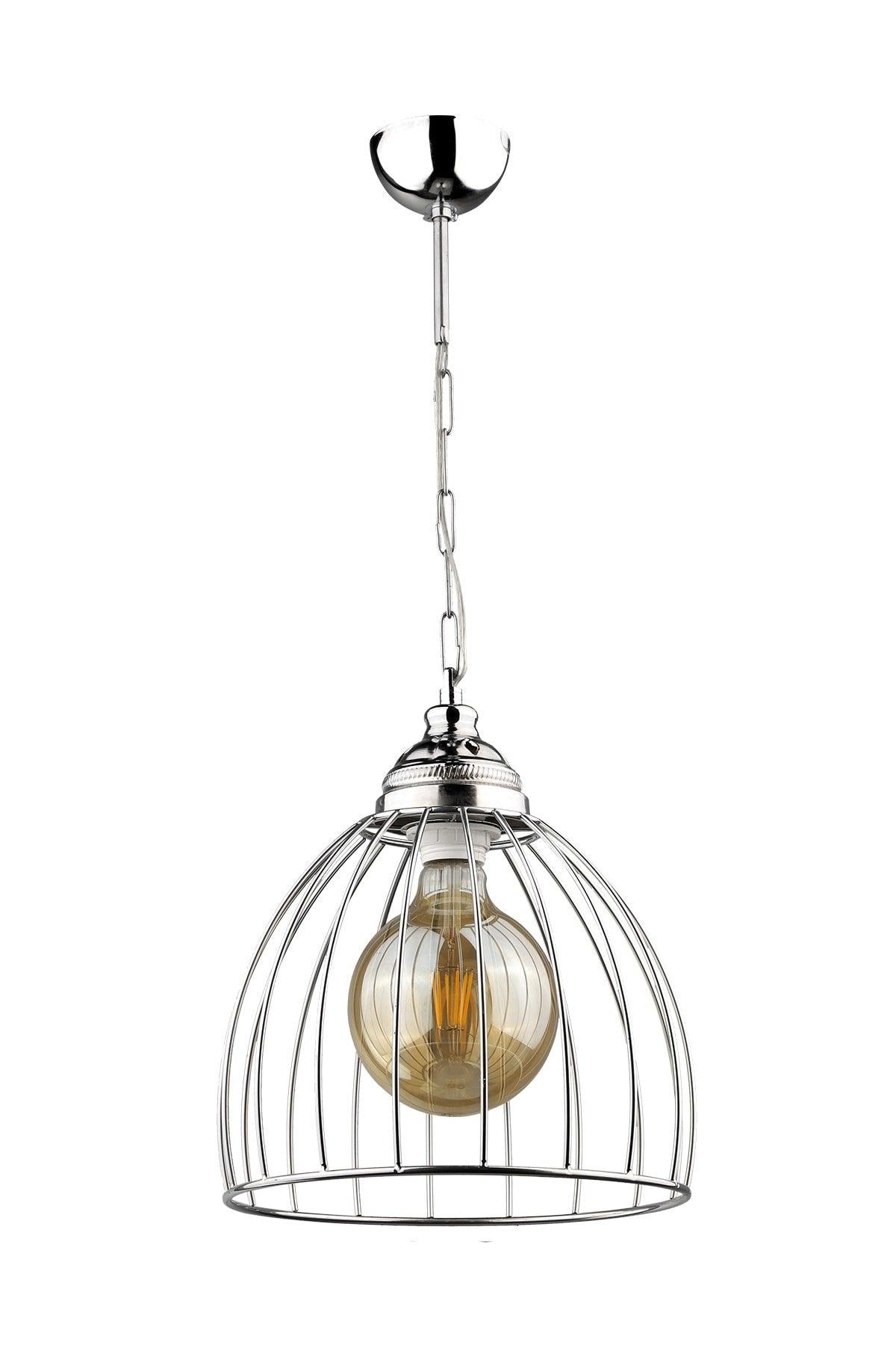 Eser Single Chandelier Chrome - Swordslife