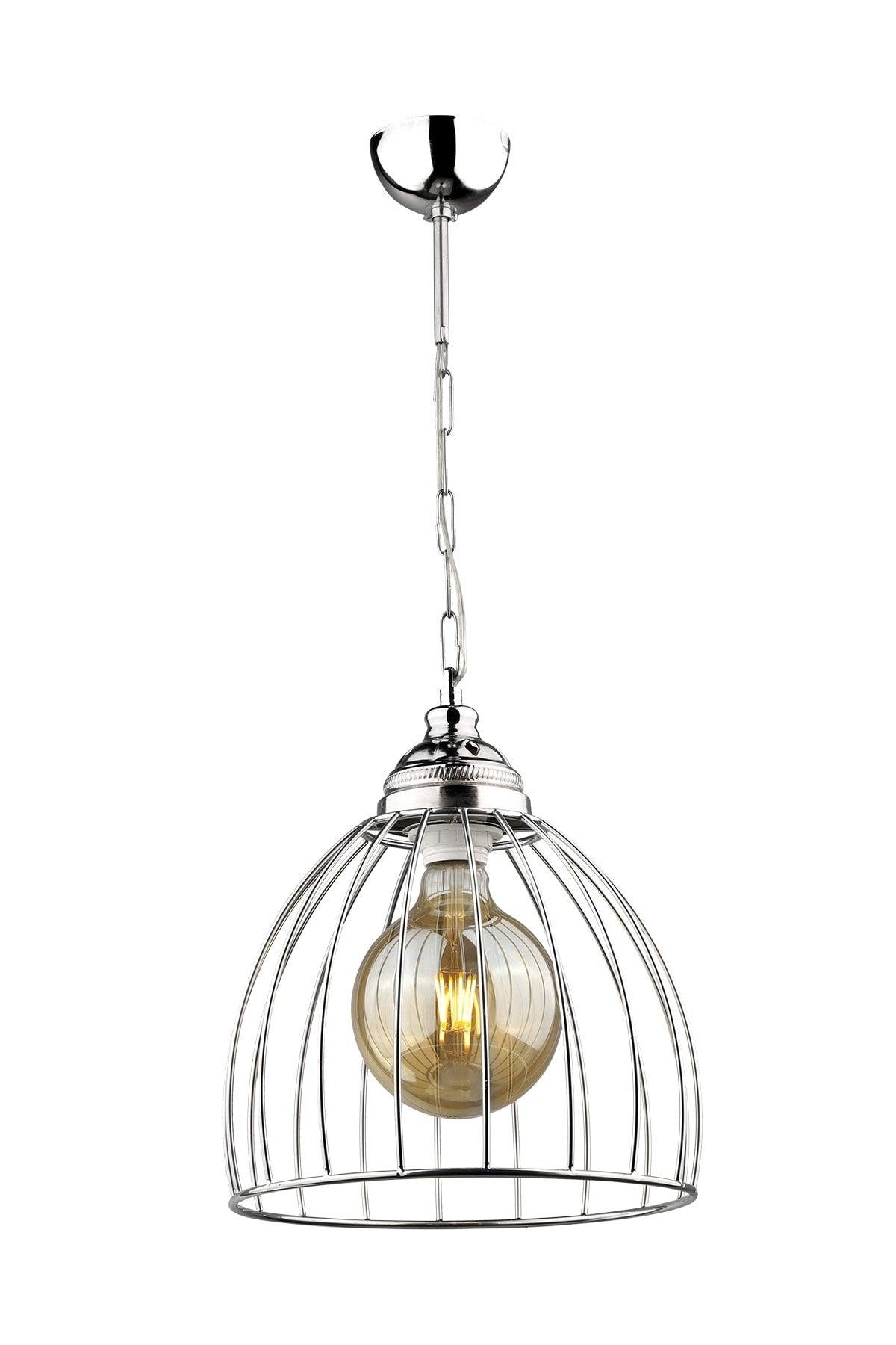 Eser Single Chandelier Chrome - Swordslife