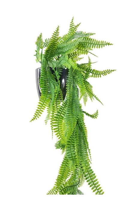 Artificial Flower Black Pot Hanging Flower Boston Fern - Swordslife