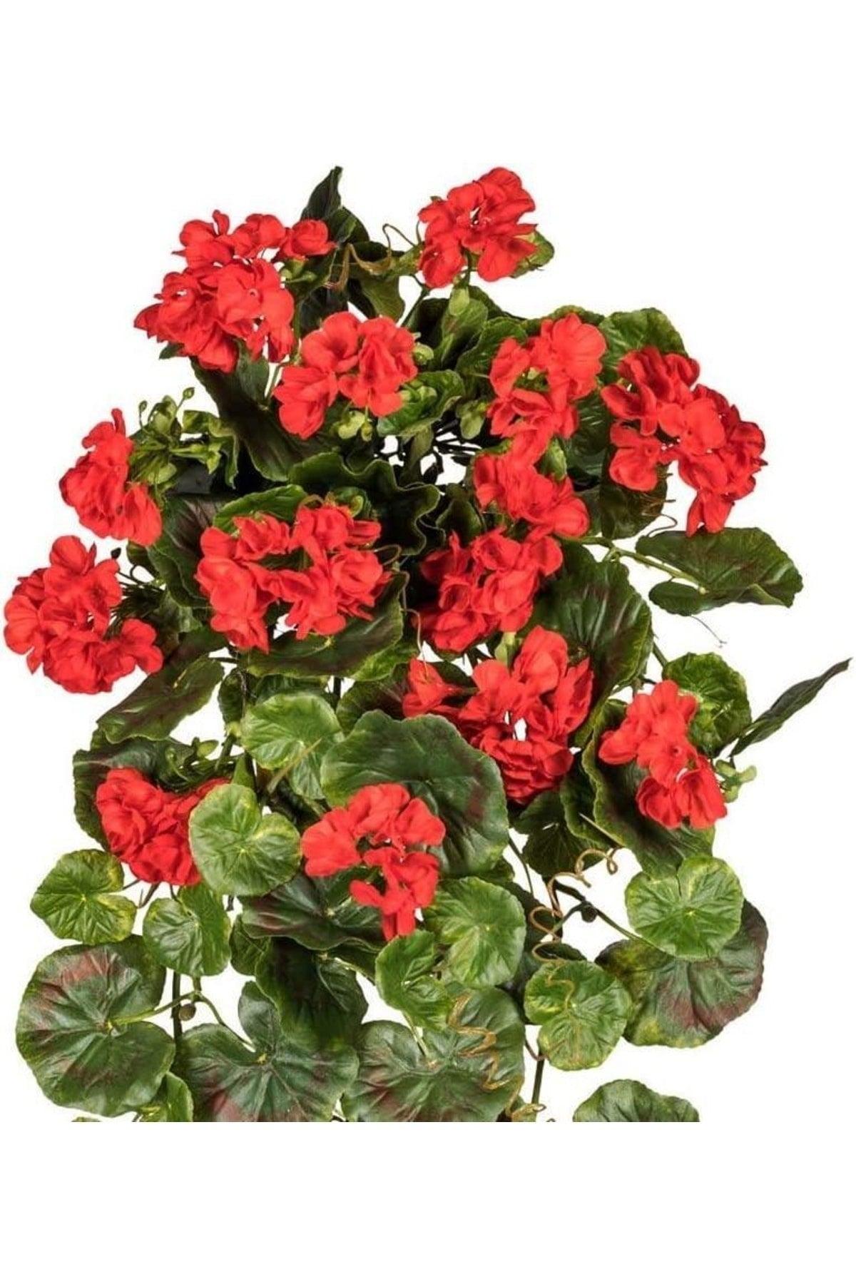 Artificial Flower Hanging Geranium 80cm 1st Quality Red - Swordslife