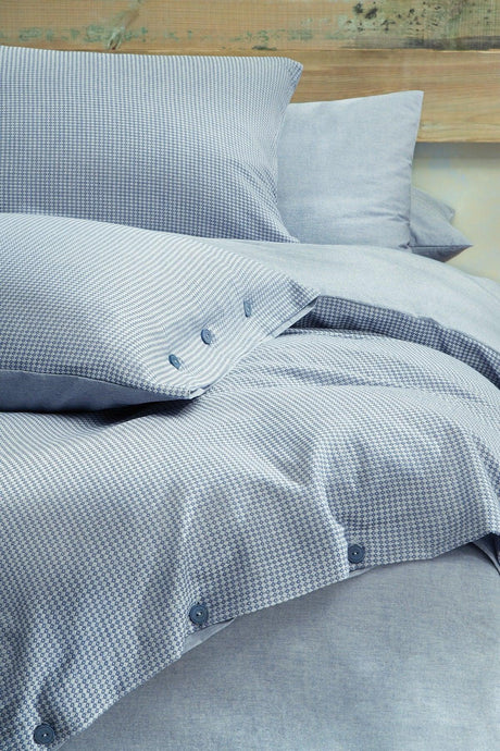 Arve Single Dobby Pique Duvet Cover Set - Blue - Swordslife