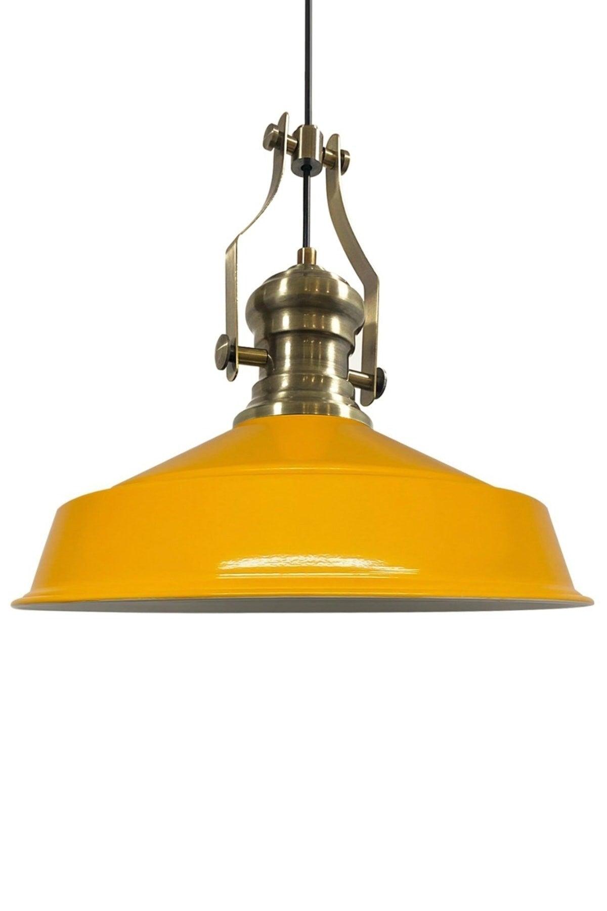 Asaletli Single Yellow Chandelier New Oldening Title Retro Sarkıt Lamp Cafe Salon Store Kronleuchter - Swordslife