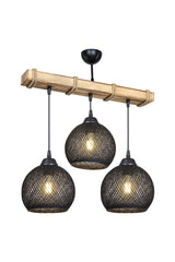 Aspe 3 Chandelier - Black Yumak Collective/living room-children's room-dining room-kitchen-vestibule-hall - Swordslife