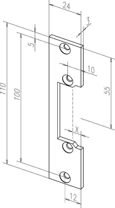 ASSA ABLOY Flat Cover Plate - 106 - Swordslife