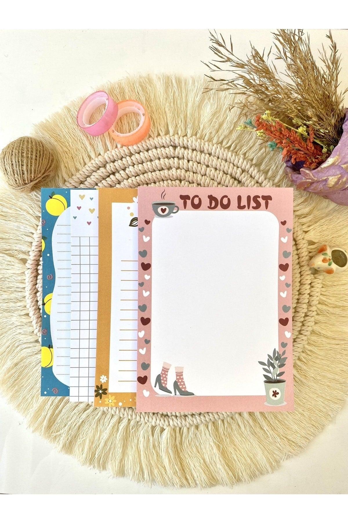 Love Printed Winter 4 Note Pad Todo List