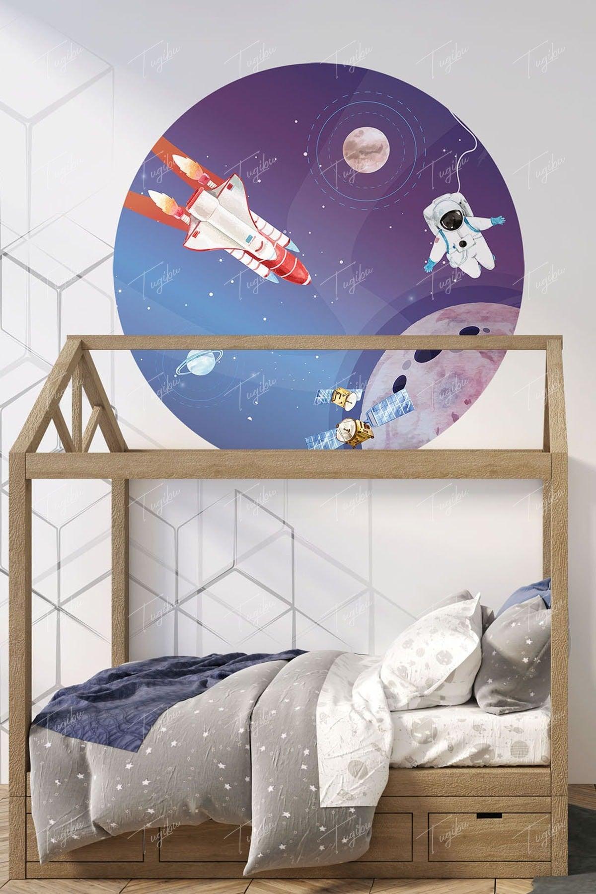 Astronaut Round Circle Wall Sticker - Swordslife