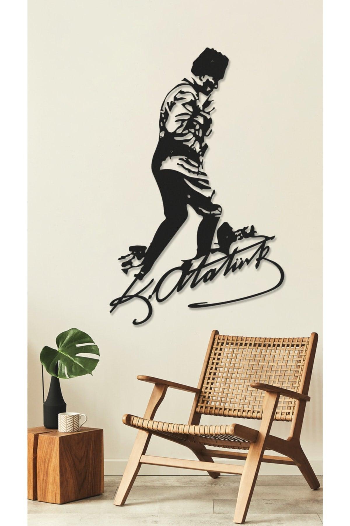 Atatürk Kocatepe Signed Decorative Metal Painting 57cm X 90cm - Swordslife