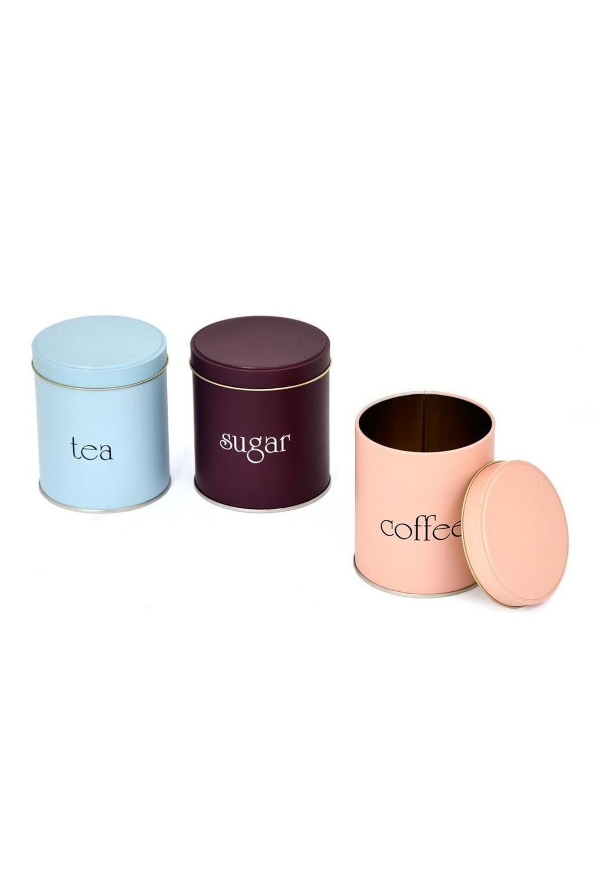 Atlas Home 20 3 Pcs. Tea Coffee Sugar Written Storage Container - Swordslife