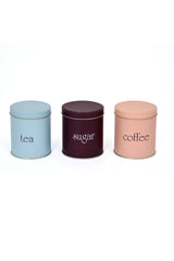 Atlas Home 20 3 Pcs. Tea Coffee Sugar Written Storage Container - Swordslife