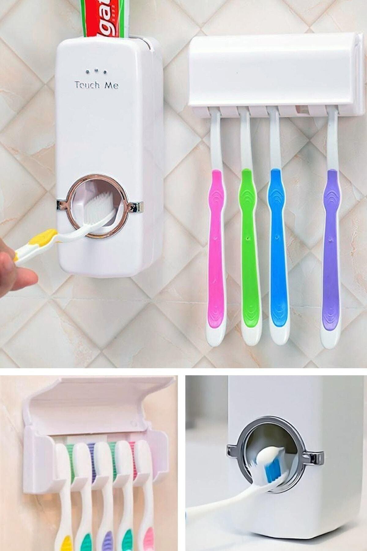 Automatic Toothpaste Squeezer And 5 Piece Toothbrush Holder Paste Squeezer Toothbrush Holder - Swordslife