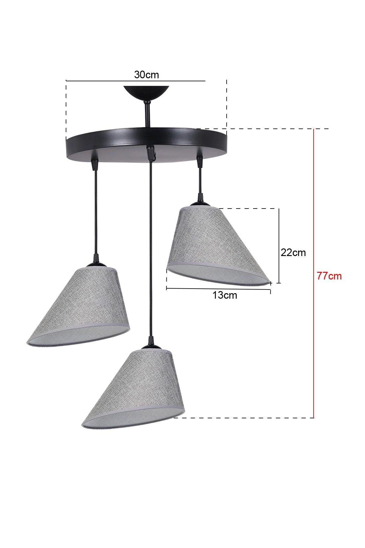 Avugle 3-Piece Pendant Light Gray - Swordslife