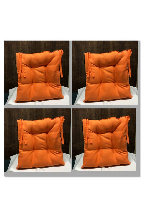 Aydemir Collection Orange.4 Pcs Combination Pofidik Square Chair Cushion 40 X 40 Cm Orange - Swordslife