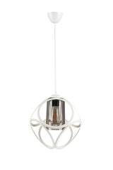 Aydın Single Chandelier White Smoked Acrylic - Swordslife