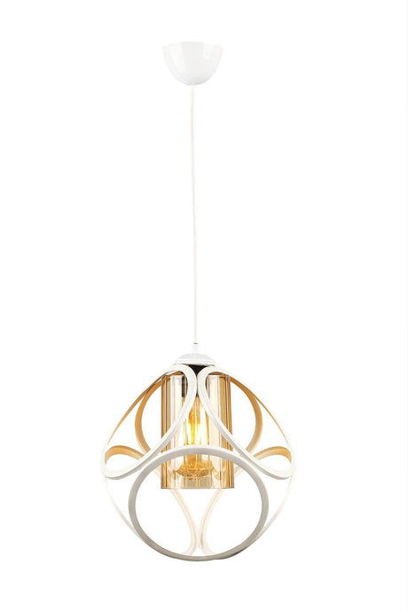 Aydın Single Chandelier White Honey Acrylic