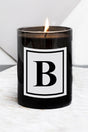 Letter B Large Size Black Glass Candle - Swordslife