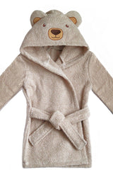 Baby Bathrobe New Born, Bear Animal Brown Towel Bathrobe, 100% Cotton, 0-12 Months, Baby Boy - Swordslife