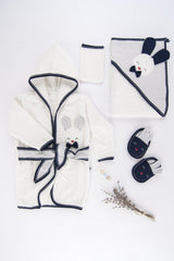 Baby Bathrobe Set Male Organic Antibacterial Special Stitched - Swordslife