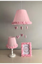 Baby Kids Room Chandelier Lampshade And Frame Pink Flower Pink Heart - Swordslife