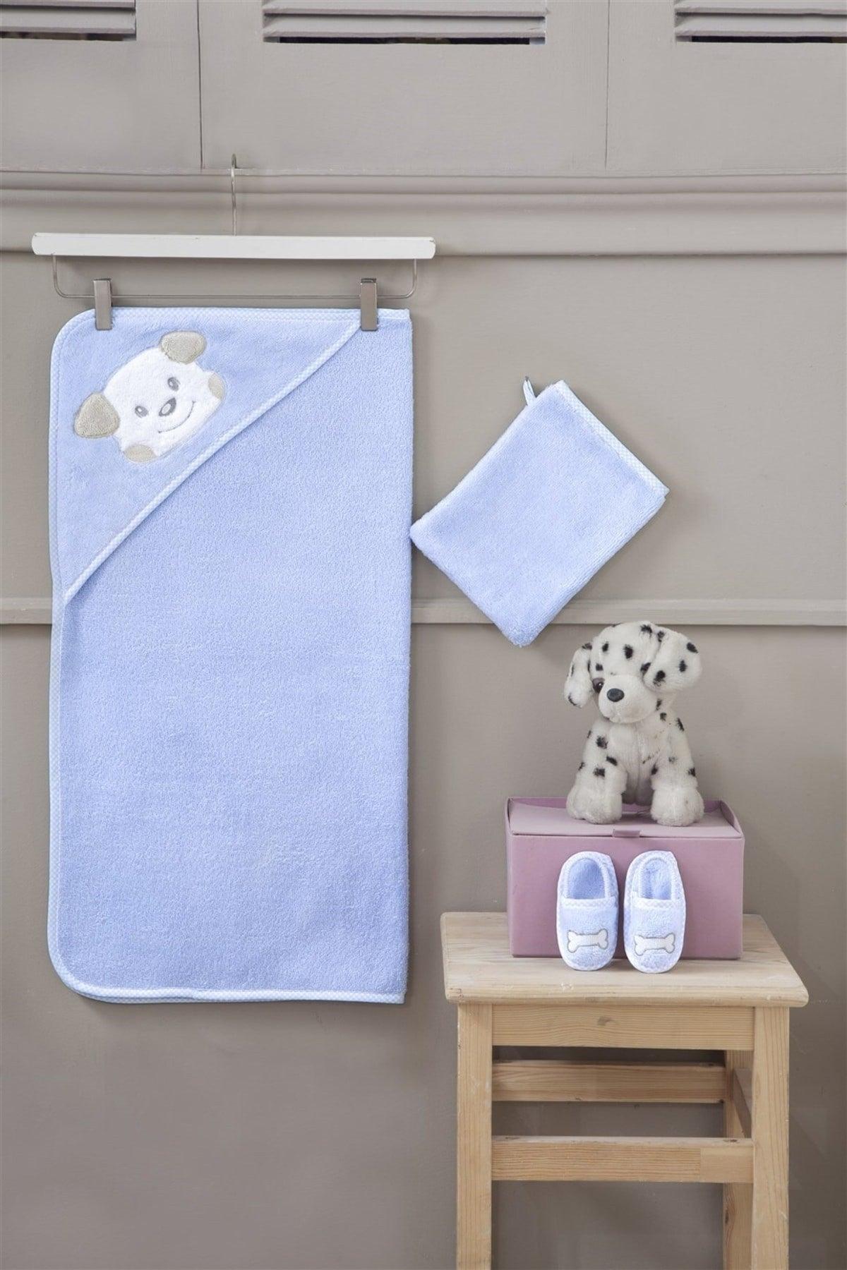 Baby Towel Swaddle Pouch Set Puppy