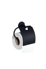 Bathroom Accessory Set Black Square Towel Holder