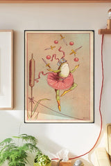 Ballerina Frog Wall Poster Large 45x30 cm - Swordslife