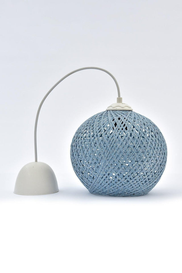 Balle Blue Pendant Ball Chandelier White Cable - Swordslife