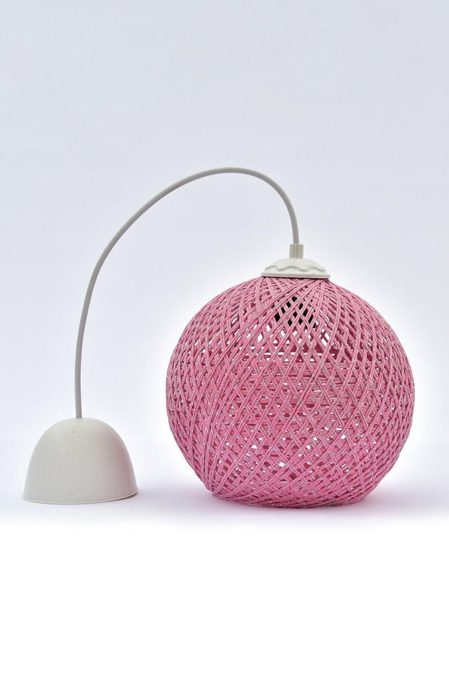 Balle Pink Pendant Ball Chandelier White Cable - Swordslife