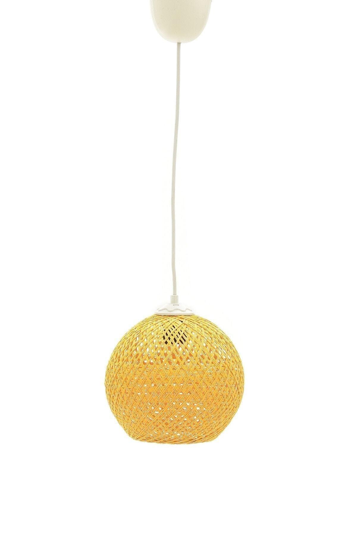 Balle Yellow Pendant Ball Chandelier White Cable - Swordslife