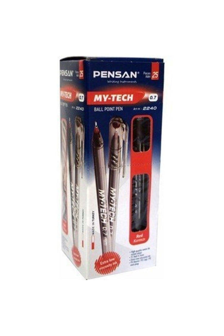 Ballpoint Pen My-tech 0.7 Red 25 Pack 2240