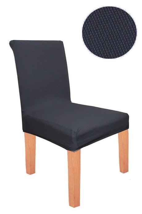 Honeycomb Lycra Fabric Chair Cover Elastic Chair Cover 1 Piece Anthracite Color - Swordslife