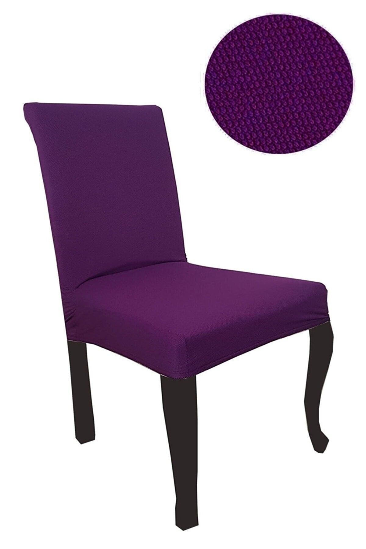 Honeycomb Lycra Fabric Chair Cover Elastic Chair Cover 1 Piece (purple) - Swordslife