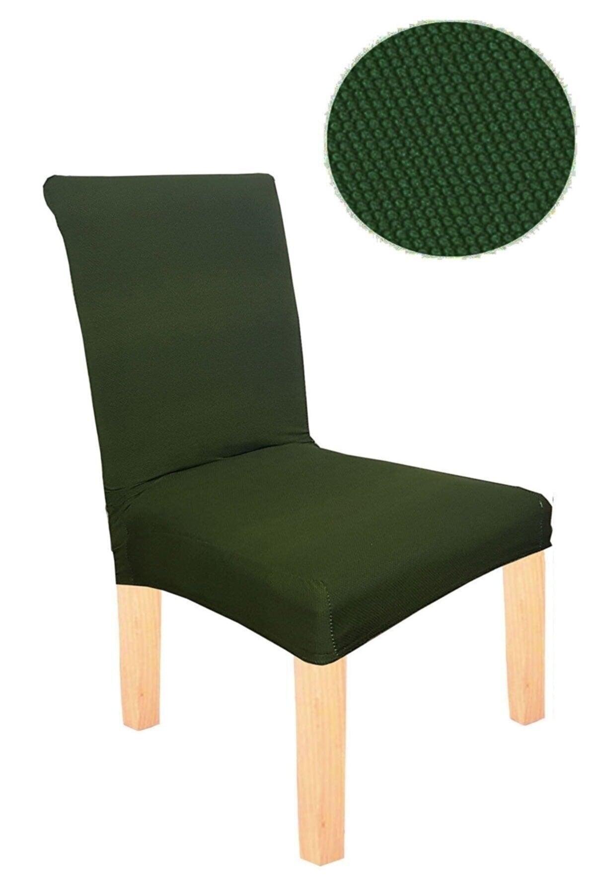 Honeycomb Lycra Fabric Chair Cover Elastic Chair Cover 1 Piece Green Color - Swordslife